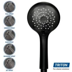 Triton Amala 8.5kw Electric Shower - Black/Brushed Brass - REAMA87 -Shower Sets Shop REAMA87 D2 460 1