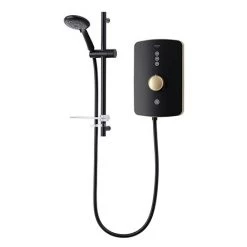 Triton Amala 8.5kw Electric Shower - Black/Brushed Brass - REAMA87