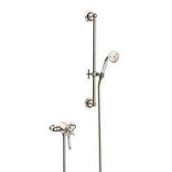 Heritage Dawlish Exposed Shower with Premium Flexible Riser Kit - Vintage Gold - SDCDUAL10