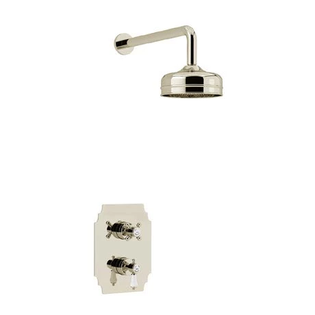 Heritage Glastonbury Recessed Shower with Premium Fixed Head Kit - Vintage Gold - SGDUAL02 3 Heritage Glastonbury Recessed Shower with Premium Fixed Head Kit - Vintage Gold - SGDUAL02
