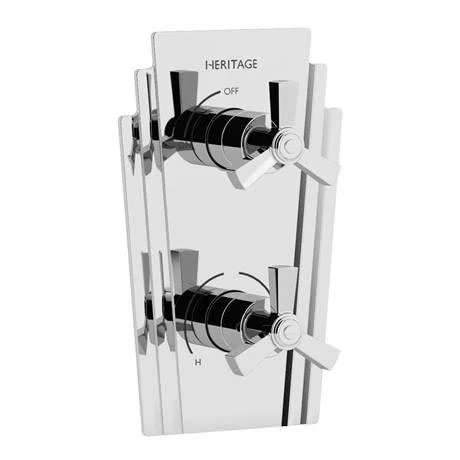 Heritage Gracechurch Recessed Shower with Deluxe Fixed Head and Flexible Riser Kit - Chrome - SGRDDUAL03 4 Heritage Gracechurch Recessed Shower with Deluxe Fixed Head and Flexible Riser Kit - Chrome - SGRDDUAL03 - Image 2