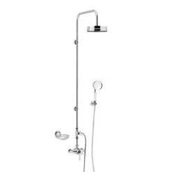 Heritage Gracechurch Exposed Shower with Deluxe Fixed Riser Kit & Diverter to Handset - Chrome - SGRDDUAL04