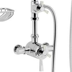 Heritage Gracechurch Mother of Pearl Exposed Shower with Deluxe Fixed Riser Kit & Diverter to Handset - SGRDMOPDUAL01 12 Heritage Gracechurch Mother of Pearl Exposed Shower with Deluxe Fixed Riser Kit & Diverter to Handset - SGRDMOPDUAL01 -Shower Sets Shop SGRDMOPDUAL01 D1 460