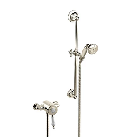 Heritage Glastonbury Exposed Shower with Premium Flexible Riser Kit - Vintage Gold - SGSIN06 3 Heritage Glastonbury Exposed Shower with Premium Flexible Riser Kit - Vintage Gold - SGSIN06