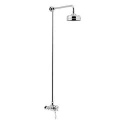Heritage Hartlebury Exposed Shower with Premium Fixed Riser Kit - Chrome - SHDDUAL07