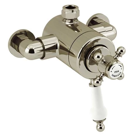 Heritage Hartlebury Exposed Shower with Premium Fixed Riser Kit - Vintage Gold - SHDDUAL08 4 Heritage Hartlebury Exposed Shower with Premium Fixed Riser Kit - Vintage Gold - SHDDUAL08 - Image 2