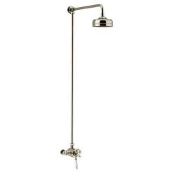 Heritage Hartlebury Exposed Shower with Premium Fixed Riser Kit - Vintage Gold - SHDDUAL08