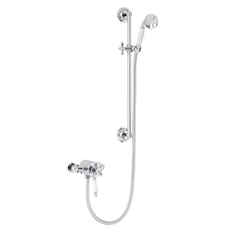Heritage Hartlebury Exposed Shower with Premium Flexible Riser Kit - Chrome - SHDDUAL09 3 Heritage Hartlebury Exposed Shower with Premium Flexible Riser Kit - Chrome - SHDDUAL09