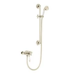 Heritage Hartlebury Exposed Shower with Premium Flexible Riser Kit - Vintage Gold - SHDDUAL10
