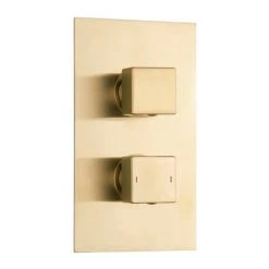 Arezzo Brushed Brass Square Shower Package with Concealed Valve + 300mm Head -Shower Sets Shop SQ2BBPK detail02 460