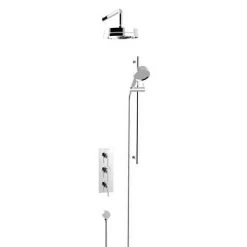 Heritage Somersby Recessed Shower with Deluxe Fixed Head and Flexible Kit - Chrome - SSOBDUAL03