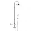 Heritage Somersby Exposed Shower with Deluxe Fixed Riser Kit & Diverter to Handset - Chrome - SSOBDUAL04 -Shower Sets Shop SSOBDUAL04 P