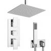 Summit Square Ceiling Mounted Shower Pack (with Handset + Rainfall Shower Head) 1 Summit Square Ceiling Mounted Shower Pack (with Handset + Rainfall Shower Head) -Shower Sets Shop SUM PK3 p