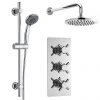 Minimalist Concealed Shower Valve w/ Slide Rail Kit & Wall Mounted Fixed Head 2 Minimalist Concealed Shower Valve w/ Slide Rail Kit & Wall Mounted Fixed Head -Shower Sets Shop SVP003 NP