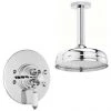 Ultra Beaumont Dual Concealed Thermostatic Shower Valve + Ceiling Mounted 8" Rose -Shower Sets Shop TBDCTV p