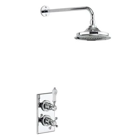 Burlington Trent Thermostatic Concealed Single Outlet Shower Valve with Fixed Head 3 Burlington Trent Thermostatic Concealed Single Outlet Shower Valve with Fixed Head