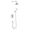 Burlington Trent Thermostatic Concealed Two Outlet Diverter Shower Valve, Hose & Handset with Fixed Shower Head -Shower Sets Shop TF2S V16 P