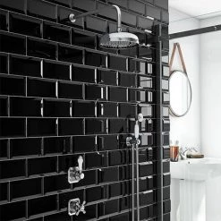 Trafalgar Traditional Concealed Individual Diverter + Thermostatic Control Valve with Handset + 8" Shower Head