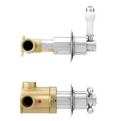 Trafalgar Concealed Individual Stop Tap + Thermostatic Control Valve with with Slider Rail Kit -Shower Sets Shop TRAF ISV PK3 d6 460