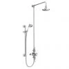 Trafalgar Triple Exposed Thermostatic Shower Valve + Slider Rail Kit with Rigid Riser