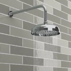 Trafalgar 2 Outlet Shower System (Fixed Shower Head + Overflow Bath Filler) -Shower Sets Shop TRD2SS d4 460