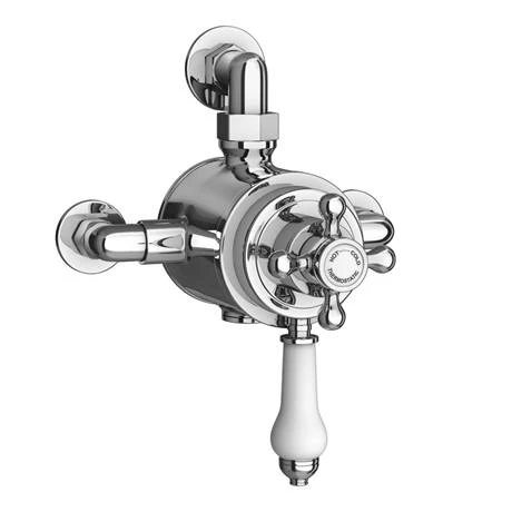 Trafalgar Dual Exposed Thermostatic Shower Pack (inc. Valve, Elbow + Fixed Shower Head) 4 Trafalgar Dual Exposed Thermostatic Shower Pack (inc. Valve, Elbow + Fixed Shower Head) - Image 2