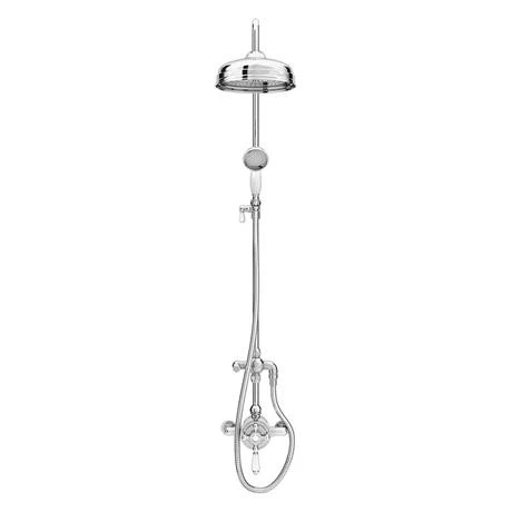 Trafalgar Victorian Exposed Valve inc. Rigid Riser Kit, Diverter, 8" Rose + Handset 7 Trafalgar Victorian Exposed Valve inc. Rigid Riser Kit, Diverter, 8" Rose + Handset - Image 6