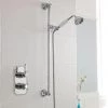 Trafalgar Twin Concealed Thermostatic Shower Valve + Slider Rail Kit -Shower Sets Shop Trafalgar Twin Concealed Thermostatic Shower Valve inc Slider Rail Kit n p