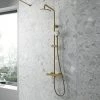 Venice Giro Brushed Brass Modern Thermostatic Shower 2 Venice Giro Brushed Brass Modern Thermostatic Shower -Shower Sets Shop VC57BRA P