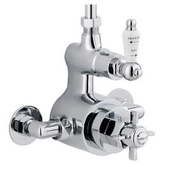 Ultra Traditional Exposed Thermostatic Shower Package with Twin Valve & Riser Kit 9 Ultra Traditional Exposed Thermostatic Shower Package with Twin Valve & Riser Kit -Shower Sets Shop traditional exposed shower valve rigid riser AG302A3170 nw d2 375